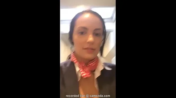 Big Flight attendant uses in-flight wifi to cam on camsoda my Videos