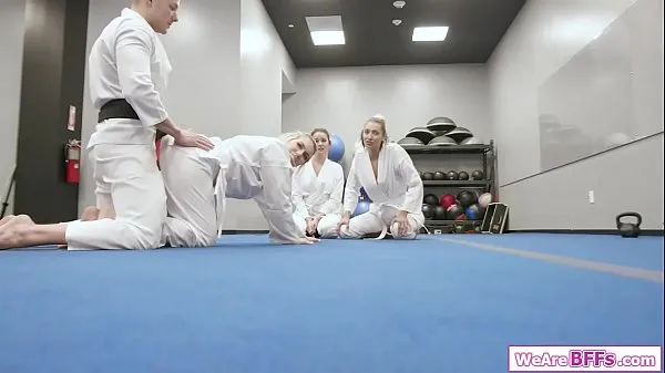 Big Blonde and brunette best friends deepthroating their karate teachers big blonde facesits her gf while her besties fucked and licking her bff my Videos
