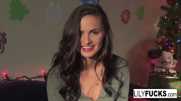 Big Lily tells us her horny Christmas wishes before satisfying herself in both holes my Videos