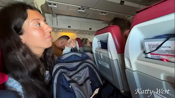 Μεγάλο Risky extreme public blowjob on Plane βίντεό μου