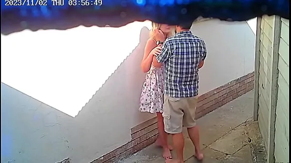 Besar Cctv camera caught couple fucking outside public restaurant Video saya