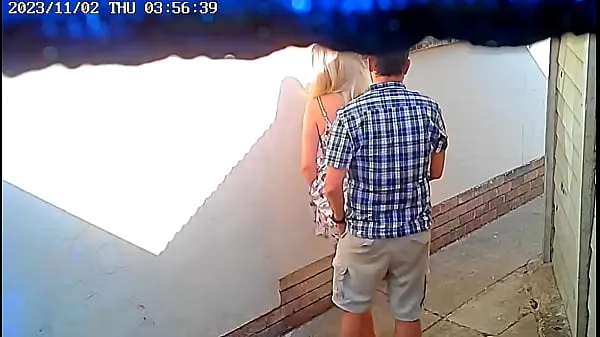 Nagy Daring couple caught fucking in public on cctv camera Saját videóim